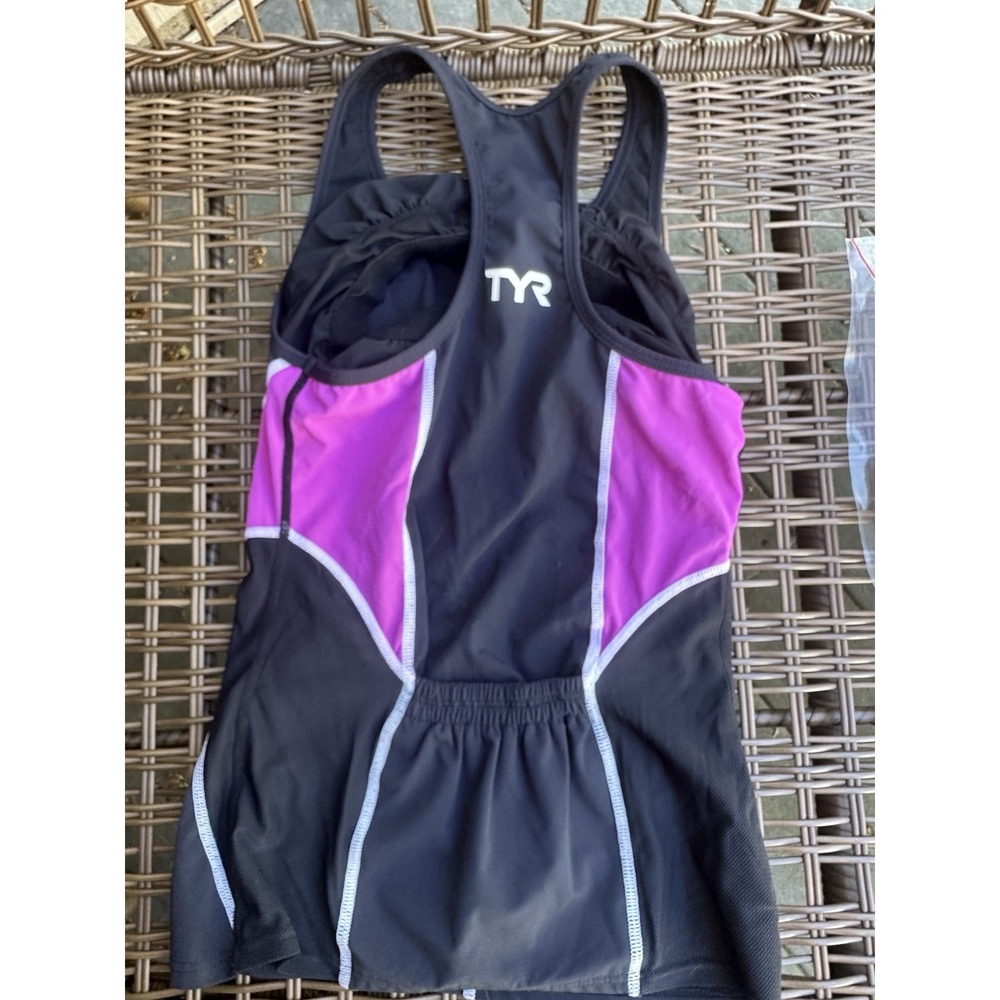 TYR Womens Competitor Triathalon Top Moisture Wick Back Pocket Small